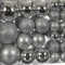 House of Seasons Plastic Kerstballen Set - 46 Stuks - Ø4/6/8 cm - Zilver