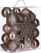 House of Seasons Plastic Kerstballen Set met Piek - 40 Stuks - Ø8 cm - Lichtroze