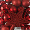 House of Seasons Plastic Kerstballen Set met Piek - 40 Stuks - Ø8 cm - Rood