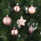 House of Seasons Plastic Kerstballen Set met Piek - 40 Stuks - Ø8 cm - Lichtroze