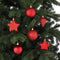 House of Seasons Plastic Kerstballen Set met Piek - 40 Stuks - Ø8 cm - Rood