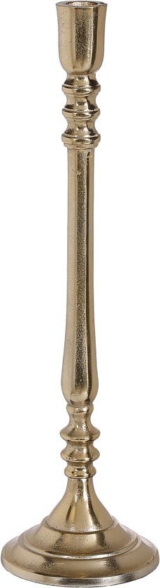 House of Seasons Rocco Kandelaar - 11x11x40 cm - Aluminium - Goud