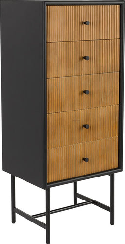 Housecraft living Coztilla Kast/ Opbergkast Hoog Zwart/ Bruin