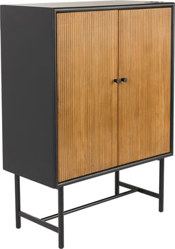 Housecraft living Coztilla Kast/ Opbergkast Laag Zwart/ Bruin