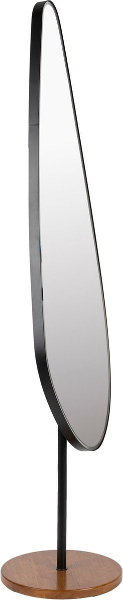 Housecraft Living Dropz Vrijstaande Spiegel/ Passpiegel Organische Druppel - Zwart