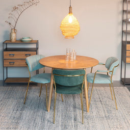 Housecraft Living Fabio Eettafel Rond Hout 100 cm Naturel