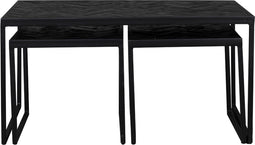 Housecraft Living Parker Salontafel Hout Zwart- Set van 3