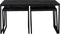 Housecraft Living Parker Salontafel Hout Zwart- Set van 3