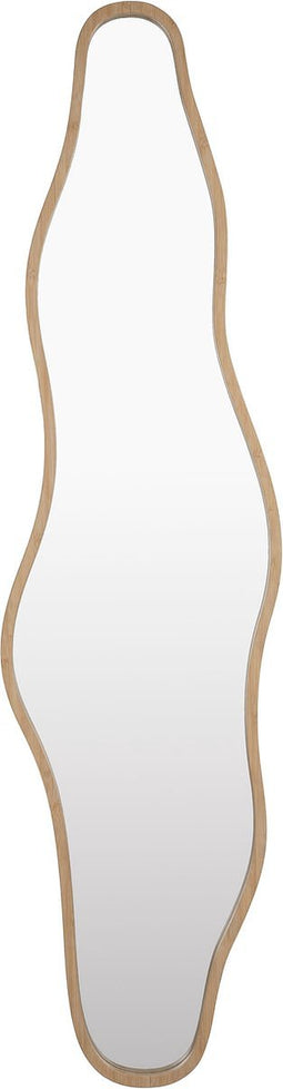 Housecraft Living Zem Spiegel/ Wandspiegel Organisch Bamboehout 150x40 cm - Beige
