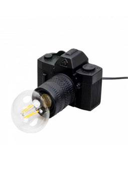 Housevitamin Camera Tafel Lamp - Zwart - 15 x 11cm E27 Fitting - Design - Eyecather