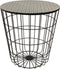 Housevitamin Happy Home Furniture - Bijzettafel - h 41 cm - Zwart metaal met zwart/wit blad