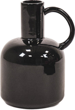 Housevitamin Jug Vaas - Design - Zwart - 16x14x21,5cm - Prachtige vaas voor elk interieur