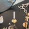 Housevitamin kandelaar / kaarsstandaard goud metaal hoogte 8cm
