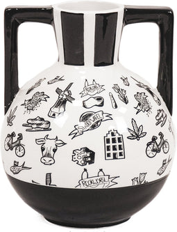 Housevitamin Kettlebell Vase - Dutch Black - 14,5x14,5x18,5cm Design - Eyecatcher.