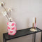 Housevitamin Vaas - Bloemenvaas Lippen - Keramiek - Licht Roze/ Fluor Roze - 17x17x27cm