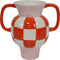 Housevitamin Vaas-Jug Keramiek Oranje/Roze 22x14,5x22,5cm - Uniek Design - Trendy Home Decor - Limited Edition.