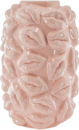 Housevitamin - Vaas Lippen - Keramiek - Eyecatcher - Licht Roze - 17x17x27cm