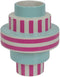 Housevitamin Vaas streep groen roze keramiek 14.5x14.5x18cm