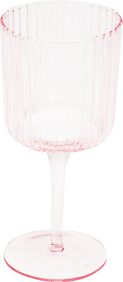 Housevitamin Wijnglas - Roze - Set van 2 - 8x8x17,5cm