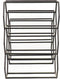 Housevitamin Wijnrek Metaal 28x19x29cm 6 Vakken Modern Design Eyecather - Zwart