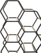 Housevitamin Wijnrek Metaal 28x19x29cm 6 Vakken Modern Design Eyecather - Zwart