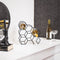 Housevitamin Wijnrek Metaal 28x19x29cm 6 Vakken Modern Design Eyecather - Zwart