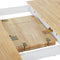 HOUSTON - Uitschuif eettafel - Lichthout/Wit- 80x120/150 cm - Hout