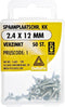 Hout schroef . Spaanplaat. Platkop Pozidriv Verzinkt 2.4x12mm
