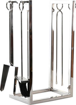 Houtblok standaard DKD Home Decor Roestvrij staal (30 x 20 x 60 cm)