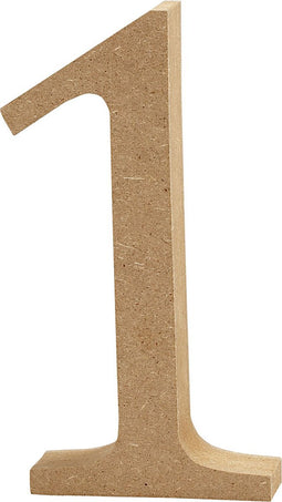 Houten Cijfer 1 13 Cm
