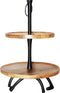 Houten etagere - 30x30x45 - Naturel - Mangohout/aluminium