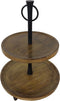 Houten etagere - 30x30x45 - Naturel - Mangohout/aluminium