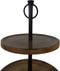 Houten etagere - 30x30x45 - Naturel - Mangohout/aluminium