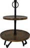 Houten etagere - 30x30x45 - Naturel - Mangohout/aluminium