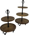 Houten etagere - 30x30x45 - Naturel - Mangohout/aluminium