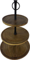 Houten etagere - 36x36x60 - Naturel - Mangohout/aluminium