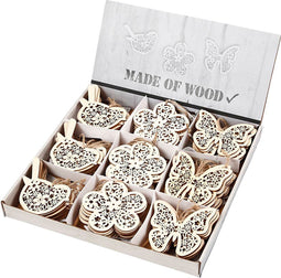 Houten figuren, b: 10 cm, h: 10 cm, 90 stuks, triplex