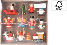 Houten hangdeco s12sts tra kerstversiering