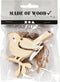 Houten Hanger Vogel, Set van 5
