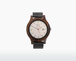 Houten Horloge – Brouwersgracht – Zilver – Walnoot