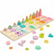 Houten Kinderpuzzel Woomax Vormen Cijfers + 3 jaar (6 Stuks)