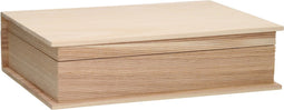Houten kist boekvorm - L 35,5 CM x B 25,3 CM x H 9,7 CM