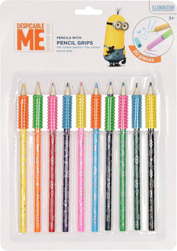 Houten Kleurpotloden Minions met Grip, 10st.