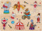 Houten knopjes/noppen speelgoed puzzel circus thema 30 x 22 cm - Educatief speelgoed voor kinderen