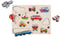 Houten knopjes/noppen speelgoed puzzel voertuigen thema 30 x 22 cm - Educatief speelgoed voor kinderen
