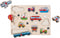 Houten knopjes/noppen speelgoed puzzel voertuigen thema 30 x 22 cm - Educatief speelgoed voor kinderen