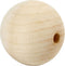 Houten kraal, d: 50 mm, gatgrootte 8 mm, 4 stuks, grasboom