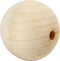Houten kraal, d: 50 mm, gatgrootte 8 mm, 4 stuks, grasboom