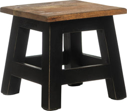 Houten Krukje - Zwart