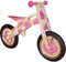 Houten loopfiets Simply roze bloemen
